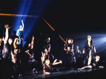 Velma Kelly makes her entrance in the Broadway Musical "Chicago" 